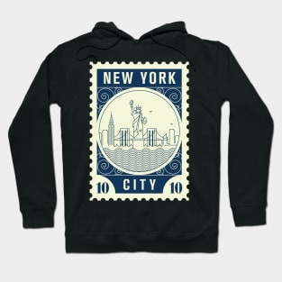 New York Stamp Design Hoodie